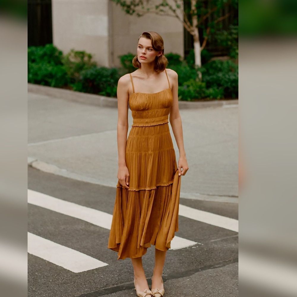 Anthropologie - Ruched Slip Dress